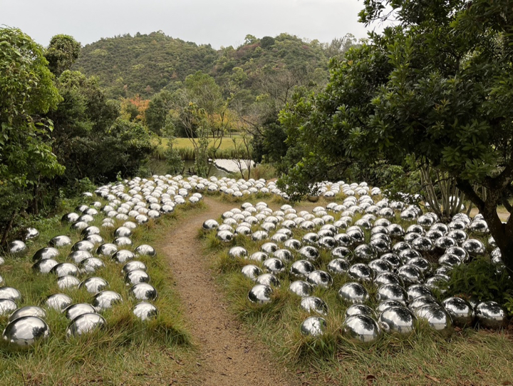 Installation de Yayoi Kusama, Le Jardin de Narcisse 1966/2022